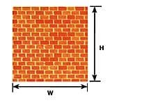 Plastruct PLS91883 O 1-48 Red Brick Sheet - Pack of 2