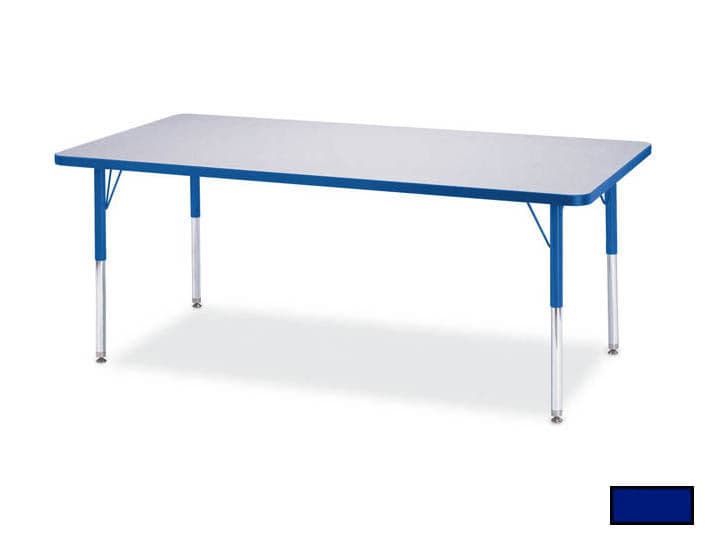 RAINBOW ACCENTS 6478JCA003 KYDZ ACTIVITY TABLE - RECTANGLE - 24 in. x 36 in.  24 in. - 31 in. HT - GRAY - BLUE
