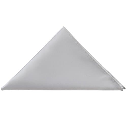 Plain Silver Pocket Square