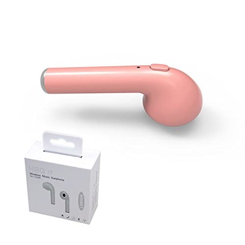 Wireless Bluetooth Earbuds, Lamchin Mini Bluetooth V4.2 Car Stereo Headsets In-Ear Headphones Music Earphones With Build in Mic Noise Cancelling Hand-Free Calls [Sinle Left Ear](Rose Gold)