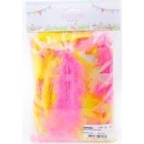 25G EASTER FEATHERS -PINK YELLOW AND WHITE