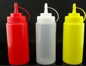 1pc Medium Plastic Sauce Extruder Bottle Ketchup Pot Jam Maker Dispenser - 12 oz.