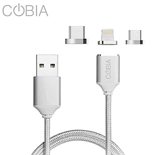 COBIA MAG 1 Magnetic Charging and Data Transfer Cable for iPhone (Silver)