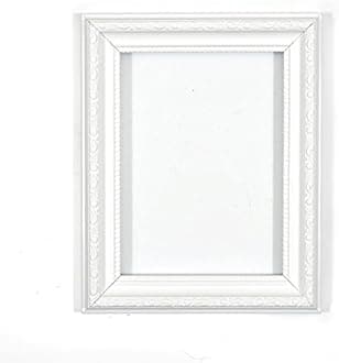 White 18" x 12" Ready to hang Ornate Shabby Chic Picture/Photo/Poster frame with MDF backing board and High Clarity Styrene Shatterproof Perspex Sheet