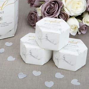 Scripted Marble Wedding Tissue Confetti