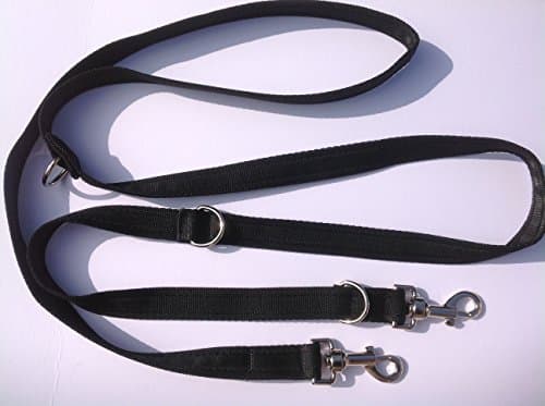 WUFFYWEAR Multi Position Basic Heavy Duty Police style Training Dog Lead-Top Quality, 2 meters Black