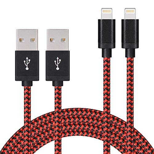 iPhone cable charger red