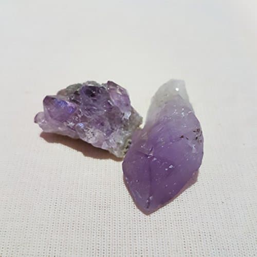Amethyst Point + Small Cluster (3-5cm) for Crystal Healing, Problems with Sleeping, Lungs and Others. Common Tools for Reiki, shamans, healers, Reflexology and for use in Wiccan and Pagan altars