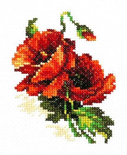 Cross Stitch Kit Red poppy