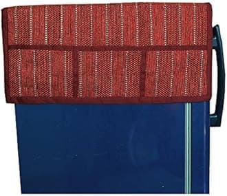 Kuber Industries Cotton Fridge Top Cover - Red, Standard (SLSBNEW13078)