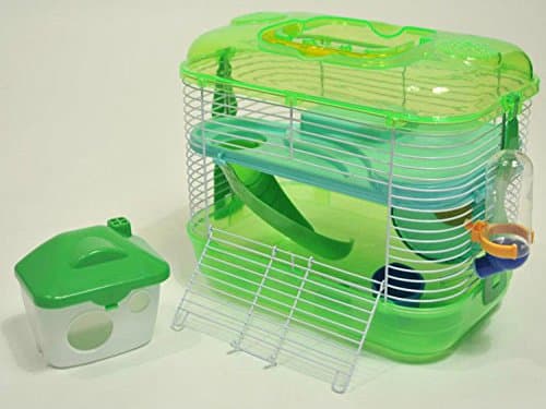 Mini Mouse Cage For Mice Dwarf Hamster Gerbil Green 23 x 17 x 15.5 cm