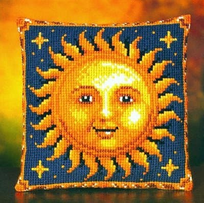 Sun Cushion Front Chunky Cross Stitch Kit