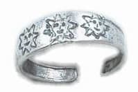 Silverflake -Happy Sun Toe Ring in Sterling Silver