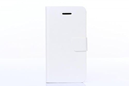 HWER 2 in 1 Bundle for HUAWEI Ascend P7 Leather Flip Protective Wallet Cover Shell with HD Screen Protector,Color:buckle ID-White