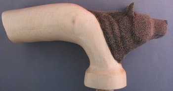 Bear Head Cane Top Roughout