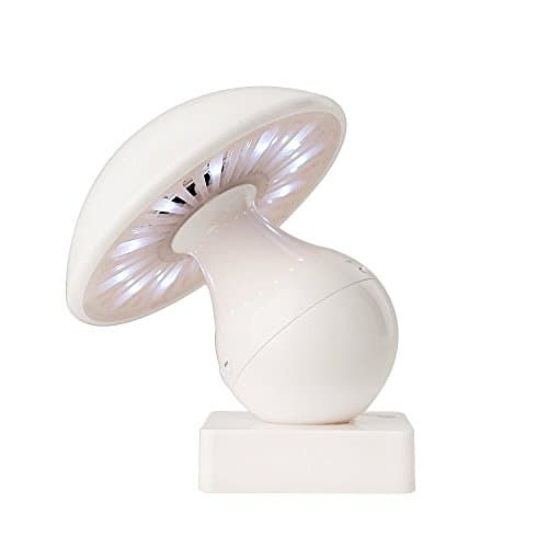 Union Lighting Wireless Bluetooth Speaker Mushroom LED Night Light Touch Sensor Dimmable Portable Lamp, Support TF Card Suitable for Smartphone MID PC PSP MP3 MP4 (White)