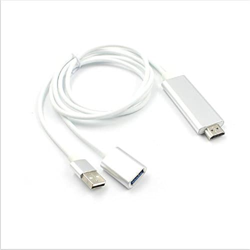 Junmin Lightning to HDMI Cable Adapter Lightning Digital AV Adapter HDMI Converter for iPhone iPad Plug and Play