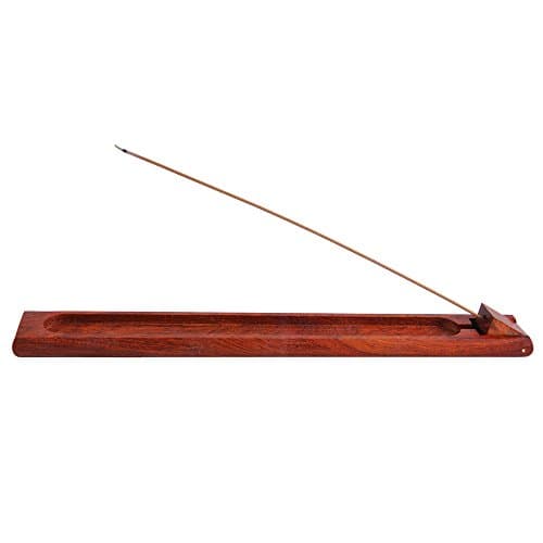 Incense Holder Redwood Handmade and Designed with Adjustable Angle Socket for Incense Sticks Burning, Box of 1, 9.56x1.18 inches (Lift Model)