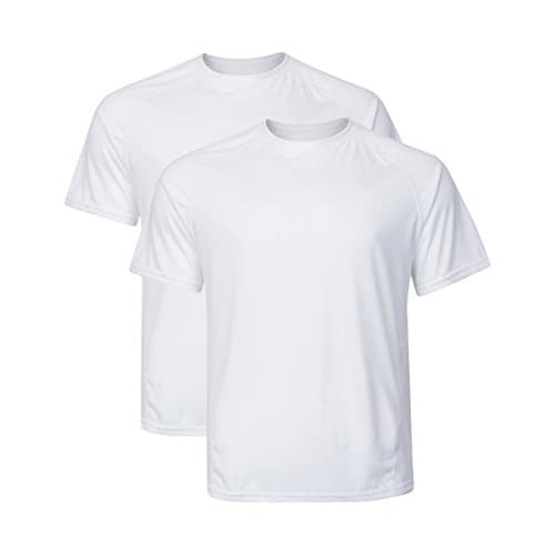 Active Mens Performance Wicking Workout T Shirts 2 Pack White Extra Large
