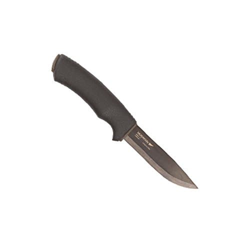 Bushcraft Black, Black Rubber Handle, Black Plain w/Sheath [M-12490 - Mora Knives]