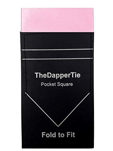 TheDapperTie - Men's Solid Flat Pre Folded Pocket Square on Card