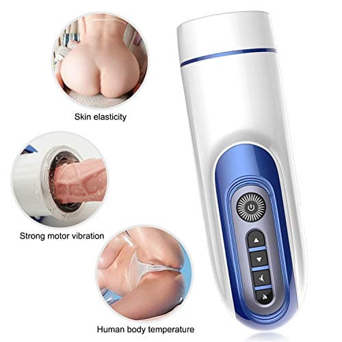 TOOAA Intelligent Heating Male Massage Cup Automatic Piston Thrusting Retractable 400 Times of Piston Motion per Minute Relaxing Tools for Adult TOOAA