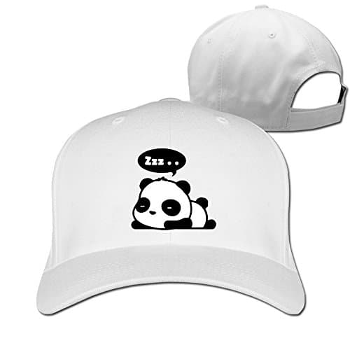 EUNICORN SG Sleeping Panda Ajustable Baseball Cap Cotton White