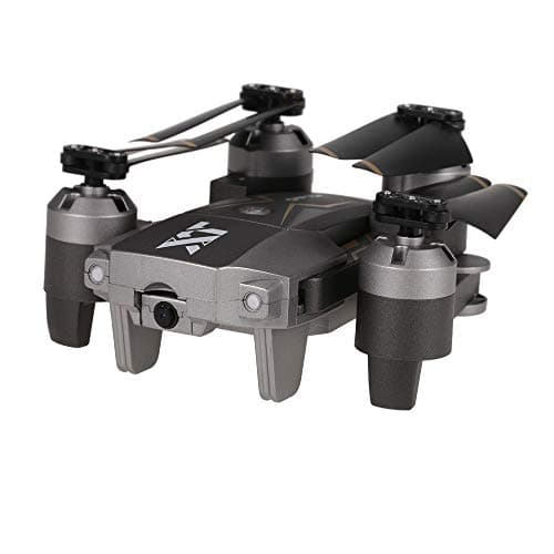 ELVVT Mini Foldable 2.0MP HD Camera Selfie Drone Quadcopter Optical Flow Positioning Helicopter RC UAV Toy One-key Taking Off/Landing/Stop Birthday For Children And Adults