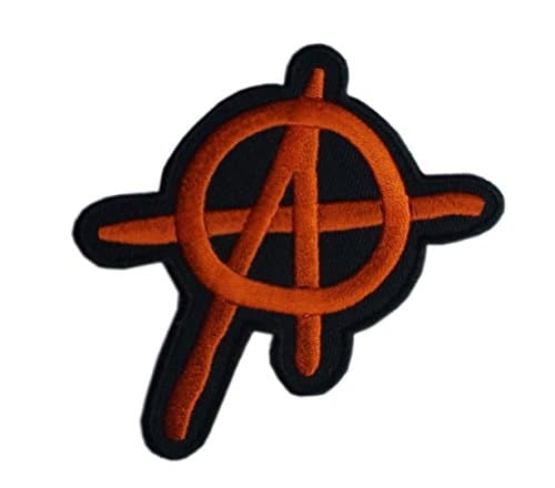 Patch Iron On Sew On Anarchy A Embroidered Inch 3.54 / 3.15 Inch