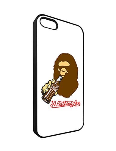Iphone 5/5S/SE Case Bape TPU Protector Phone Case, Bape Logo Iphone 5 Case for Guys, Personalized Design Snap on Case Cover