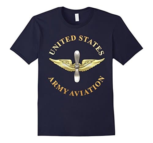 Mens US Army Aviation Tshirt Medium Navy
