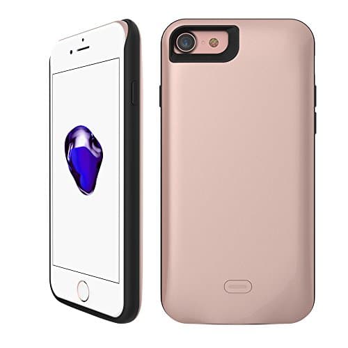 IPhone 7 Battery Case ,Ultrathin iPhone 7 External Protective Battery Case (4.7 inch)2600mAh Extended Battery Case Back Up Power Bank for iPhone 7 Back Up , Lightning Charging Port(Rose Gold)
