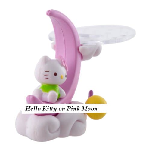 Hello Kitty Sitting on a Pink Moon