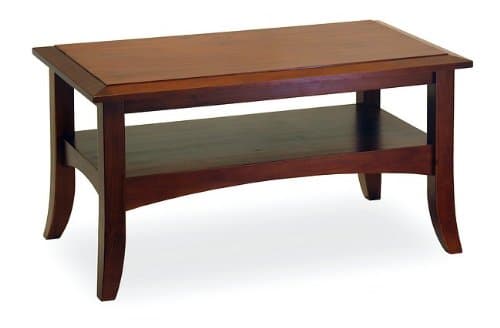 Walnut Finish Coffee Table W/ Shelf