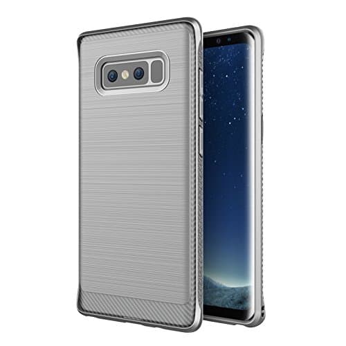 Samsung Galaxy Note 8 Case Armor Soft Rugged Shockproof Phone Back Cover for Note8 (Gray)