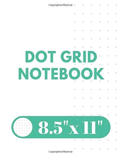 Dot Grid Notebook: 100 Dotted Pages Journal (8.5x11) | White-Green Design Dotted Notebook/Journal (Dot Grid Composition Notebook)