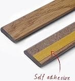 FLAT BEADING - SELF ADHESIVE BEADING - Laminate Flooring Self-Adhesive Flat Beading - Oak - 5 x 2.40m Length's Pack