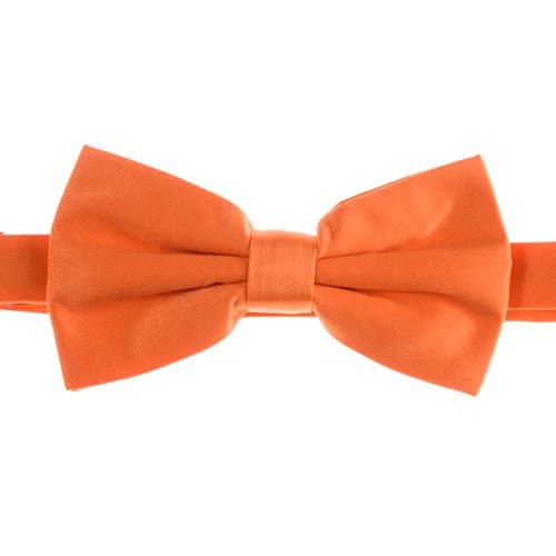 DiCapri Men's Adjustable Solid Color Bow Ties - Orange