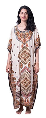 Sante Classics Women's Poly Microfiber Caftan Paisley Tile One Size