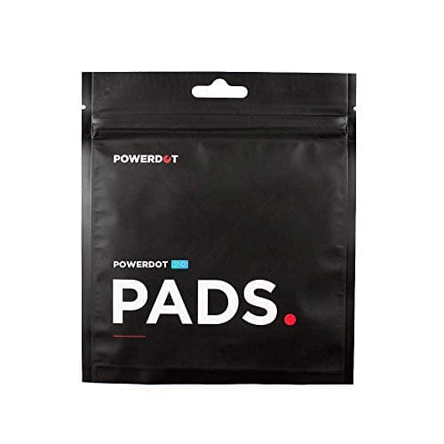 PowerDot 2.0 Replacement Electrode Pads - Black - Magnetic Replacement Electrode Pads - 4 Round Pads & 2 Rectangle Pads - for App Controlled Wireless Electrical Muscle Stimulator