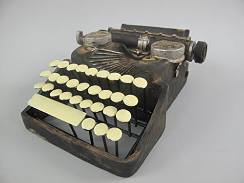 Writing Machine polystone black L.18x16cm