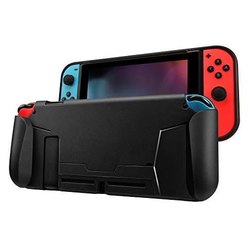 MEO Protective Case And Tempered Glass Screen Protector Compatible for Nintendo Switch, Shockproof and Anti-Scratch Protection