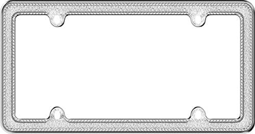 Cruiser Accessories Clear Glitz Chrome ABS License Plate Frame