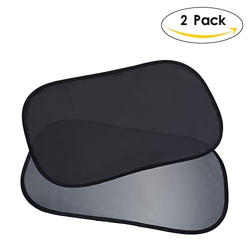 E3L 2-Pack Static Cling Car Window Sun Shades– 80 GSM, dual layer design for Maximum UV protection -20"x12"