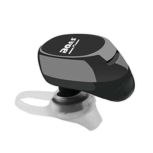 BOAS Bluetooth Headset,V4.1 Portable Universal Wireless Earphone Support Handsfree Compatible with iPhone Samsung Motorola Sony and More(Black)