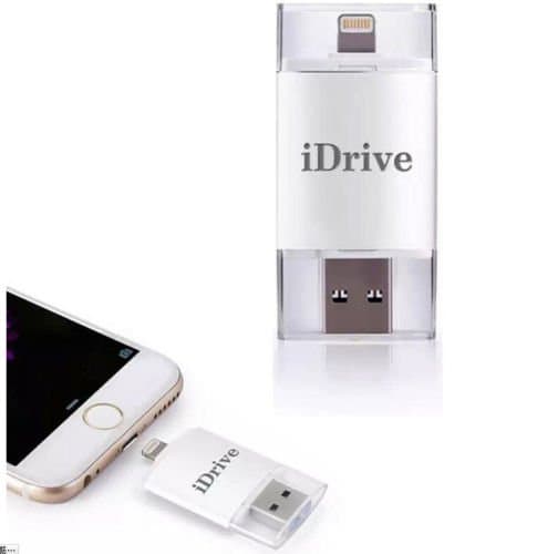 LYBALL Apple iPhone Flash Drive USB OTG U Disk with Lightning Connector External Storage Memory Expansion for iPhone 6 7 iPads iPod &amp; Computers White (16GB)
