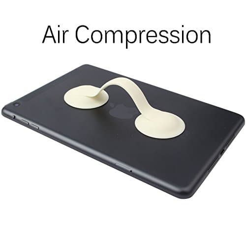 DUZY – Tablet Smart Hand-Strap iPad hand holder Silicon ring shape Grip Flexible and Comfortable Device Holder with Hand and Fingers, iPad mini4 Samsung Asus Google(White)