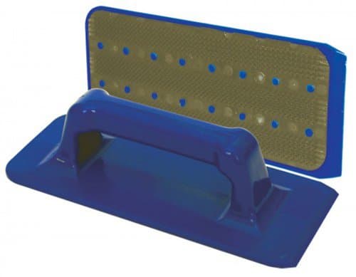 CPI Trowel Blue Hand Trowel with Handle, Hook & Loop Backing, 9-Inch x 4-Inch