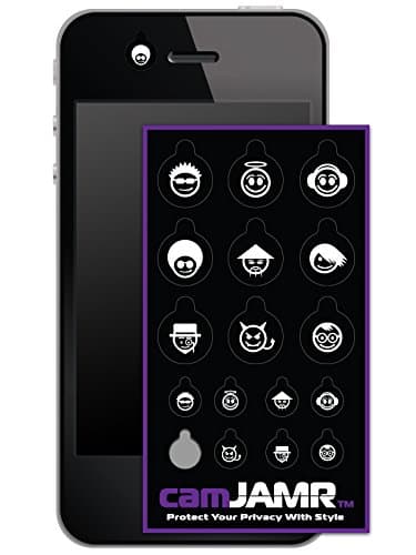 Webcam Cover (Includes 17 Black Web Camera Lens Covers! Removable &amp; Reusable) - camJAMR Faces Pack