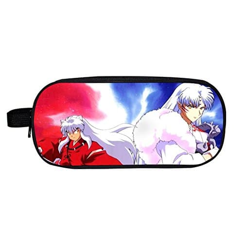 Anime Inuyasha Pencil Case Multi-layer Pen Bag/Pencil Case Zero Wallet Pencil Coin Bag (B)